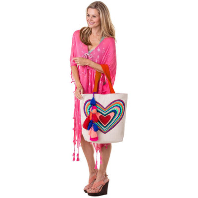 Katydid Heart Handbag or Beach Bag