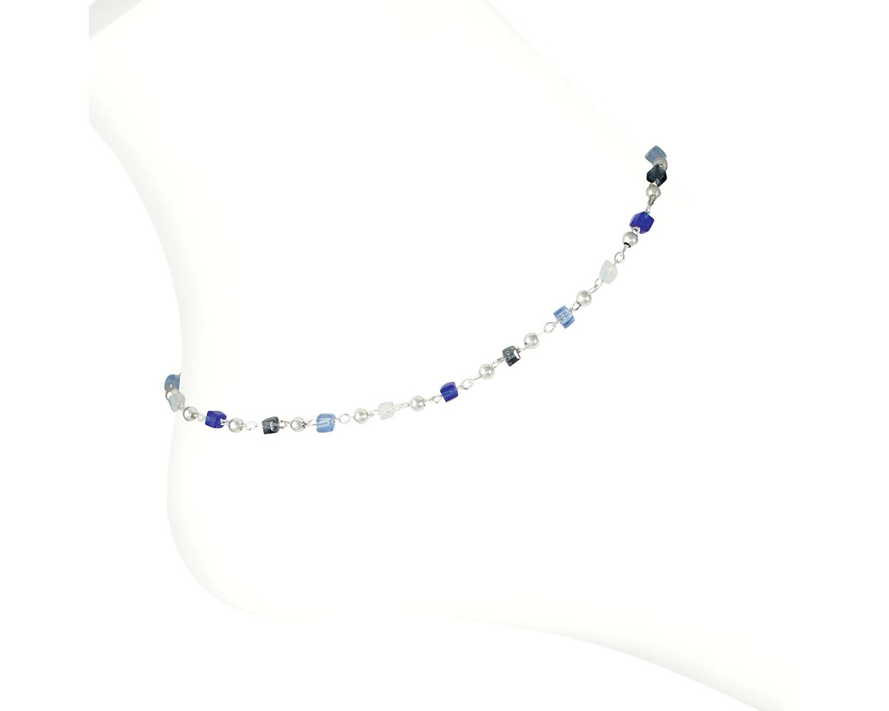 Periwinkle Blue Crystal Anklet