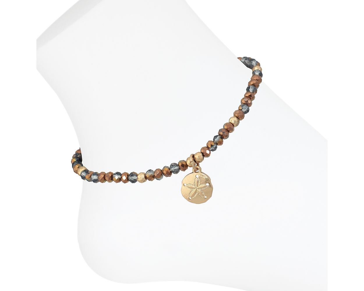 Gold Charm Periwinkle Anklet