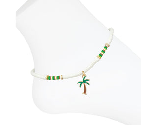 Palm Tree Periwinkle Anklet