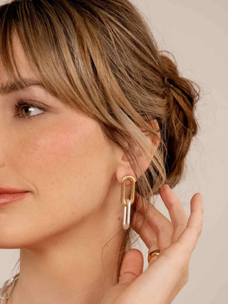 Cable Link Drop Earrings