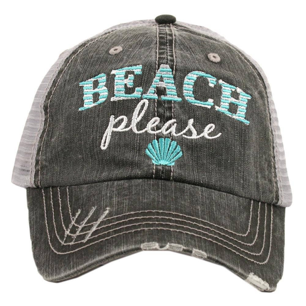 Katydid Beach Please Women's Trucker Hats Seashell