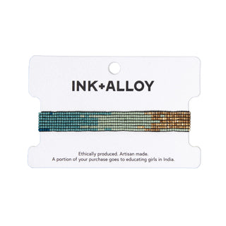 Alex Ombre Beaded Stretch Bracelet Teal