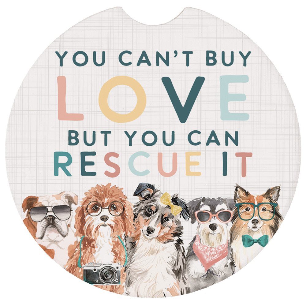 "You Can't Buy Love" Round Car Coaster