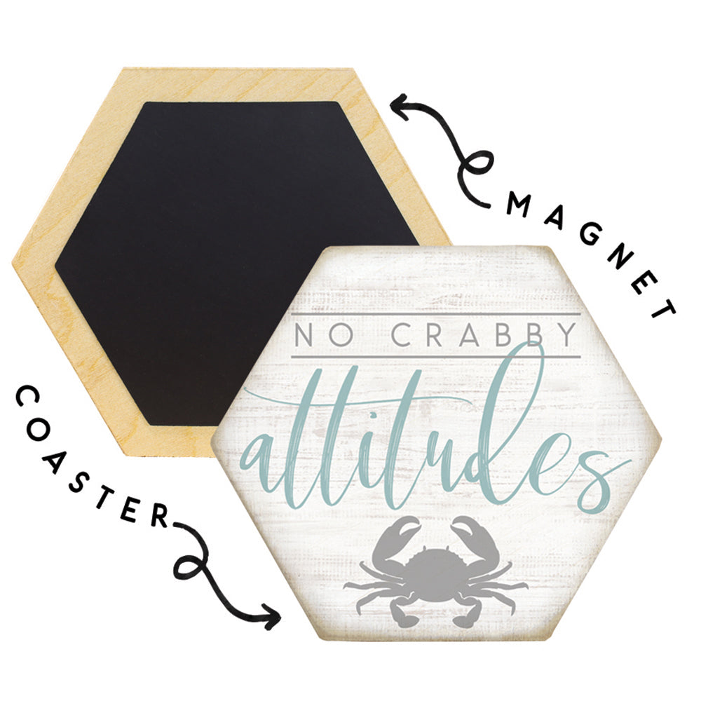 "Crabby Attitudes" Coaster Magnet