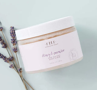 Honey Lavender Fine Sea Salt Body Scrub 12 oz/13.6 oz - FHF