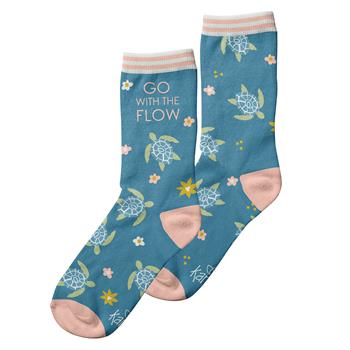 Go with the Flow Turtle Crew Socks