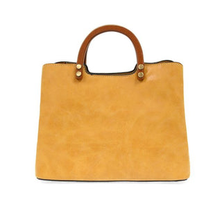 Angie Vintage Satchel with Wood Handle - Joy Susan