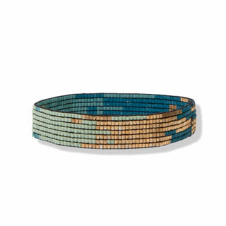 Alex Ombre Beaded Stretch Bracelet Teal