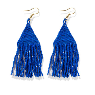 Lexie Solid Beaded Fringe Earrings