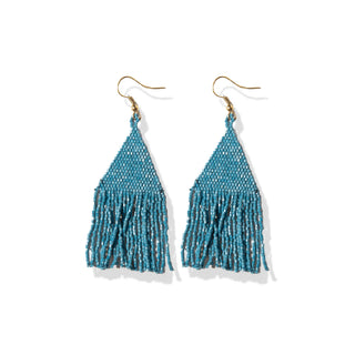 Lexie Solid Beaded Fringe Earrings