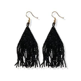 Lexie Solid Beaded Fringe Earrings