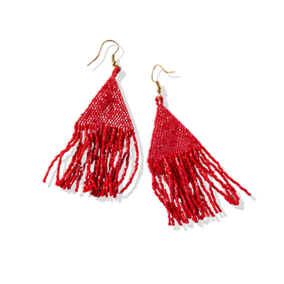 Lexie Solid Beaded Fringe Earrings