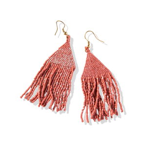 Lexie Solid Beaded Fringe Earrings