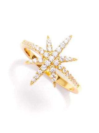 MADGE CRYSTAL STARBURST RING