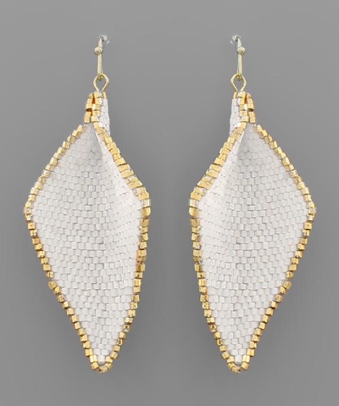 Beaded Rhombus Earrings