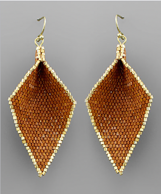 Beaded Rhombus Earrings