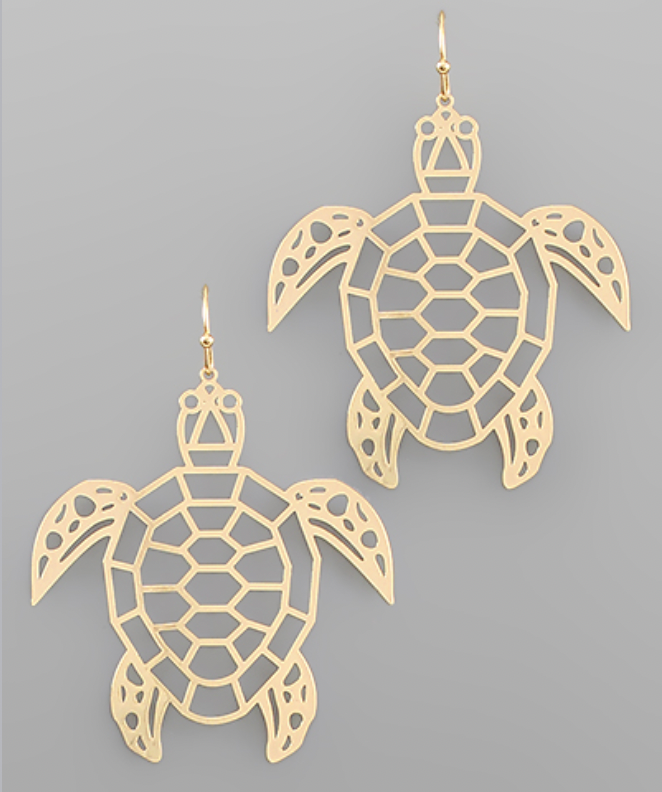 Filigree Turtle Earrings