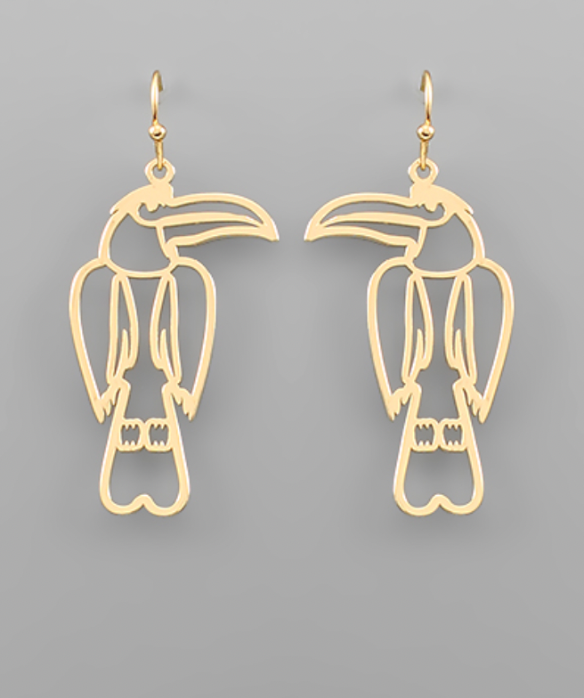 Toucan Outline Earrings
