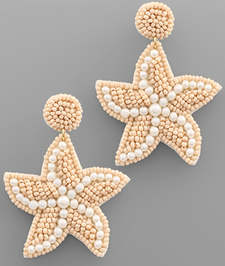 Starfish Seed Bead Earrings