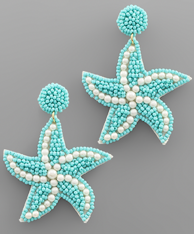 Starfish Seed Bead Earrings