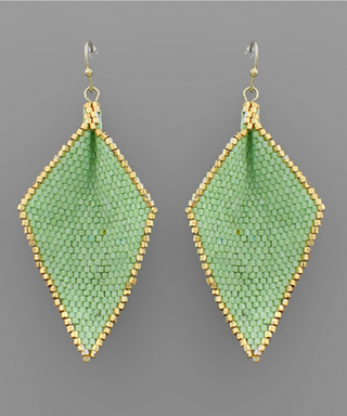 Beaded Rhombus Earrings