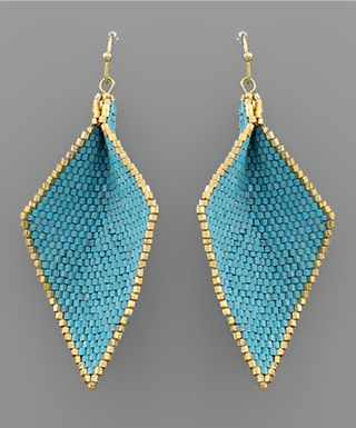 Beaded Rhombus Earrings