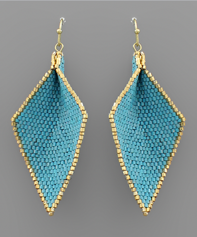 Beaded Rhombus Earrings