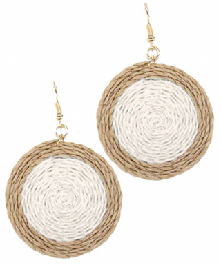 Rattan Circle Earrings