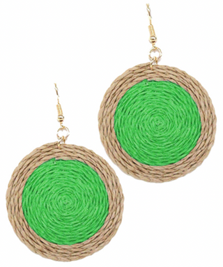 Rattan Circle Earrings