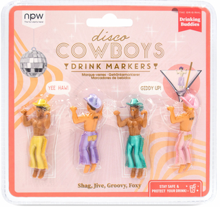 Drinking Buddies Disco Cowboy, Set of 4