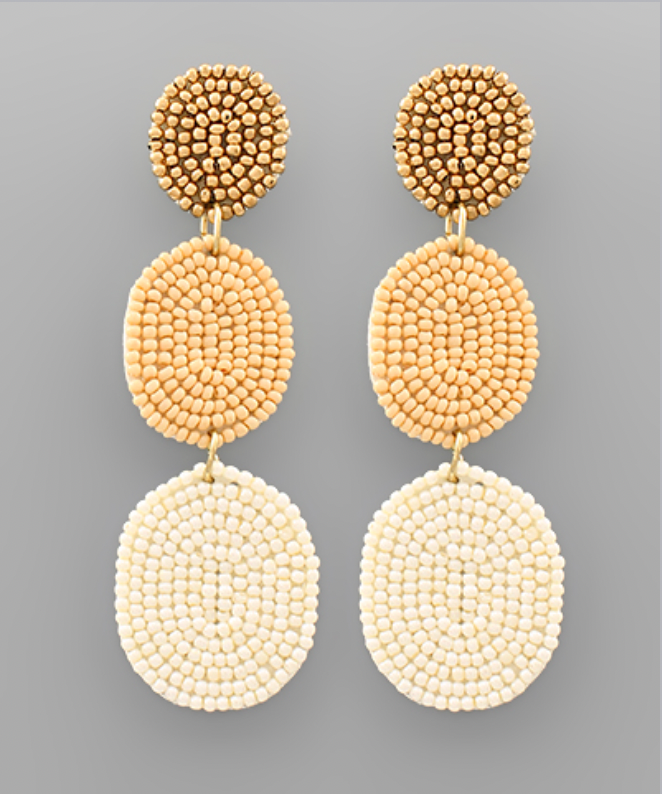 3 Dot Seed Bead Earrings