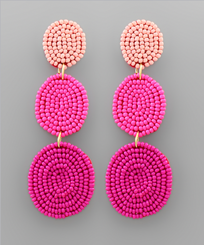 3 Dot Seed Bead Earrings