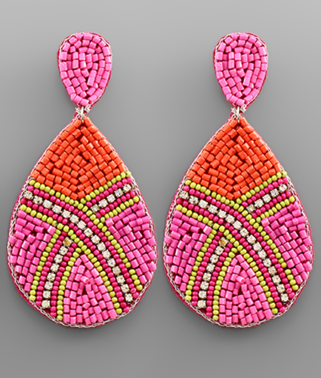 Teardrop Beaded Earring