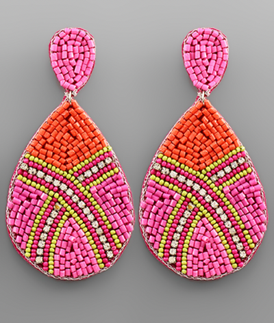 Teardrop Beaded Earring