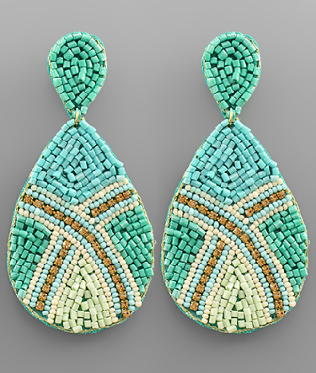 Teardrop Beaded Earring