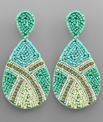 Teardrop Beaded Earring