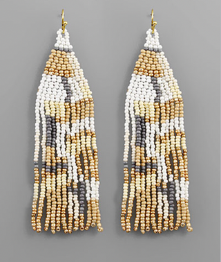 Triangle Seed Bead Dangle Earring