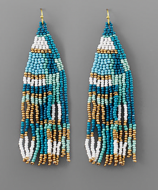 Triangle Seed Bead Dangle Earring