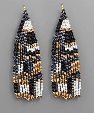 Triangle Seed Bead Dangle Earring