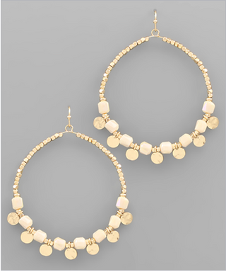 Faceted Bead & Dangle Earrings