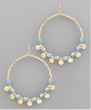 Faceted Bead & Dangle Earrings
