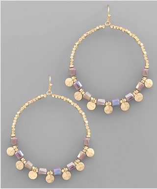 Faceted Bead & Dangle Earrings