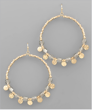 Faceted Bead & Dangle Earrings