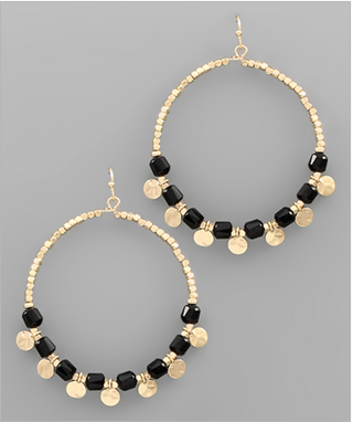 Faceted Bead & Dangle Earrings
