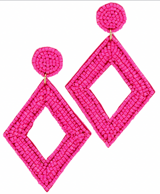 Beaded Diamond Earrings