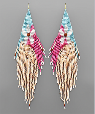 Flower Power Tassel Earrings