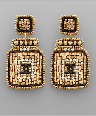 Beaded Perfume Bottle Earrings
