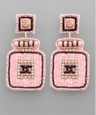 Beaded Perfume Bottle Earrings