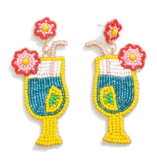 Summer Cocktail Seed Bead Earrings